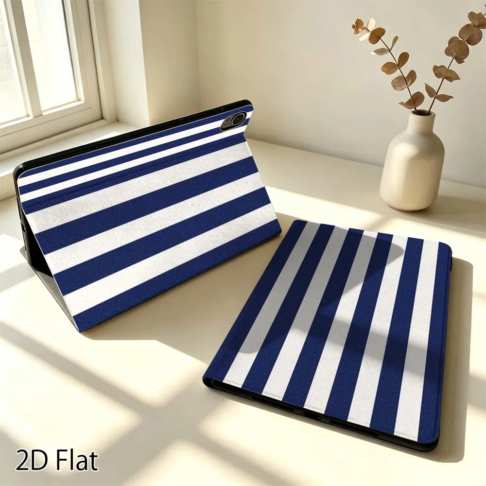 Blue White Vertical Stripe Popular For Huawei MediaPad MatePad Pro Air 10.8 T5 T10S M3 M6 M5 C5e SE 11 11.5 Inch Tablet Case