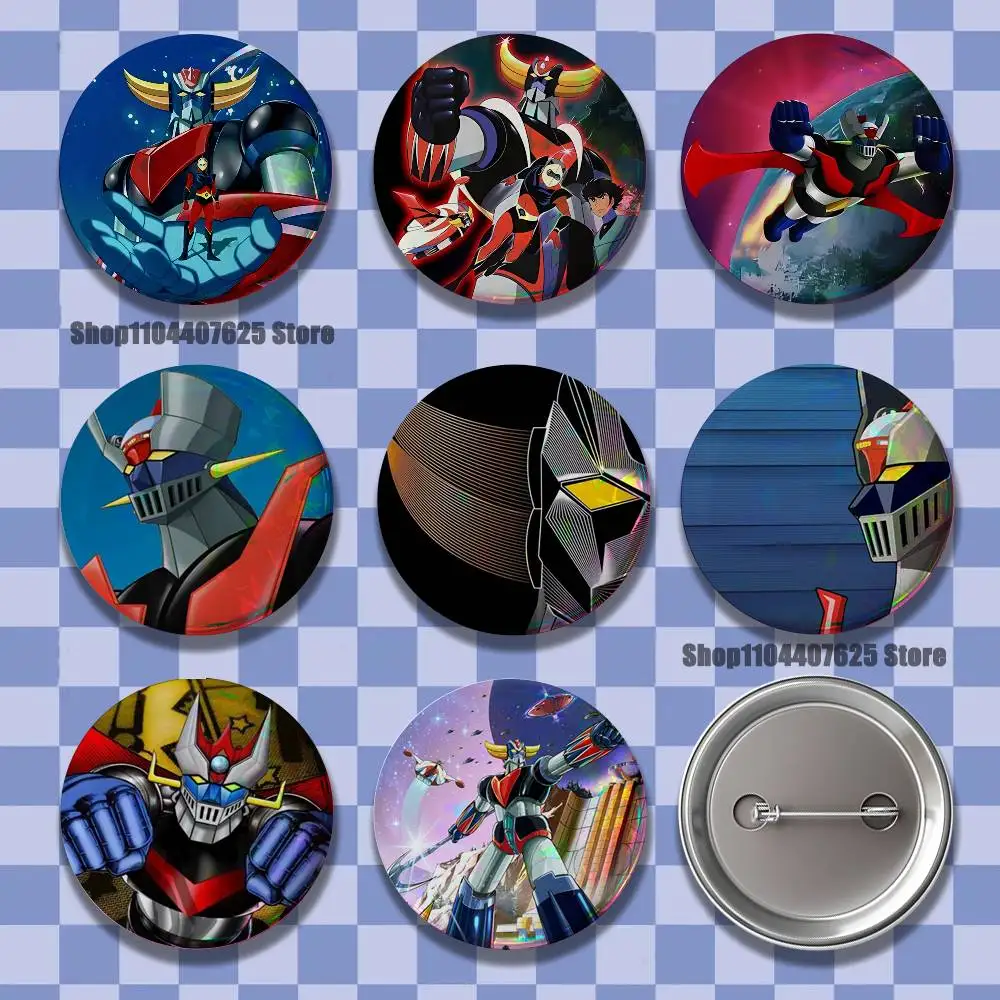 

UFO Robot G-Goldorak Badges Button Round Creative Pin Brooch Badge Bag Decor Accessories Fans Collect Friends Gifts