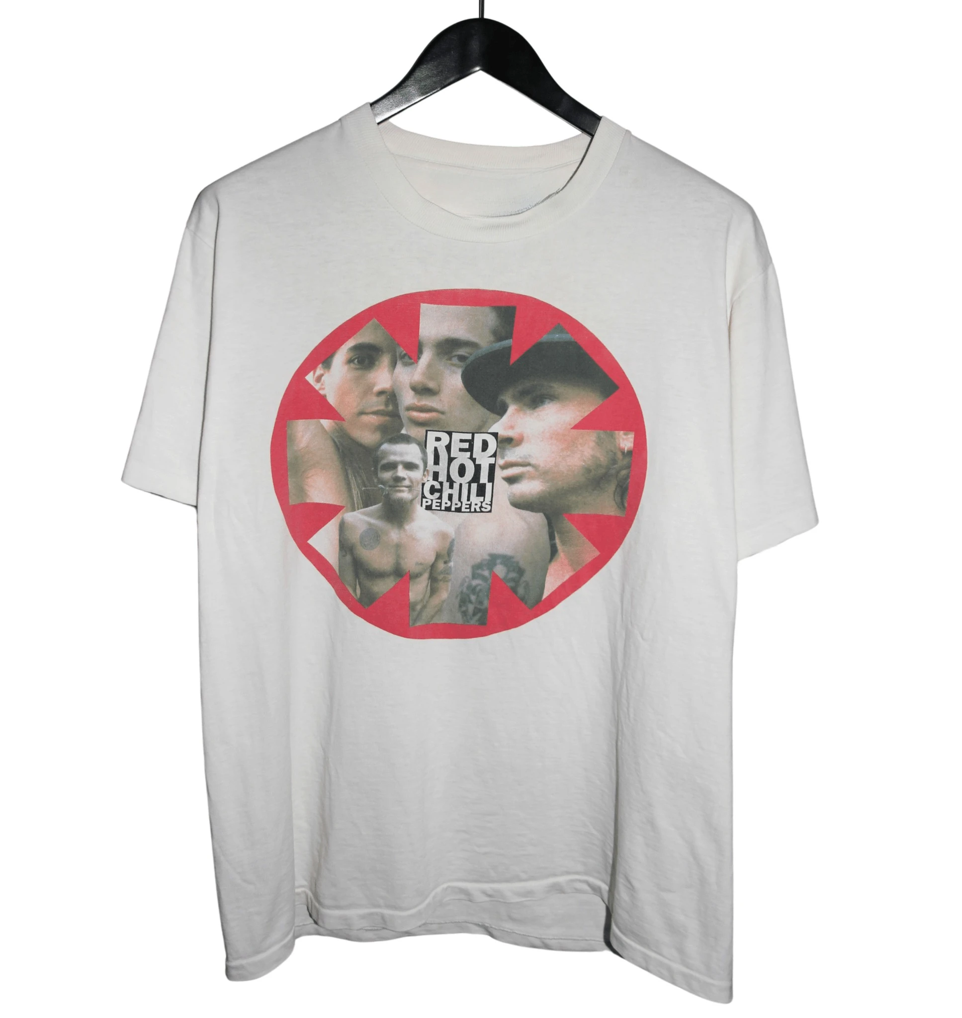 Red Hot Chili Peppers 1990 RHCP Rockband Grafik-T-Shirt aus Baumwolle, für Herren und Damen, Streetwear-T-Shirt. – Detail 6