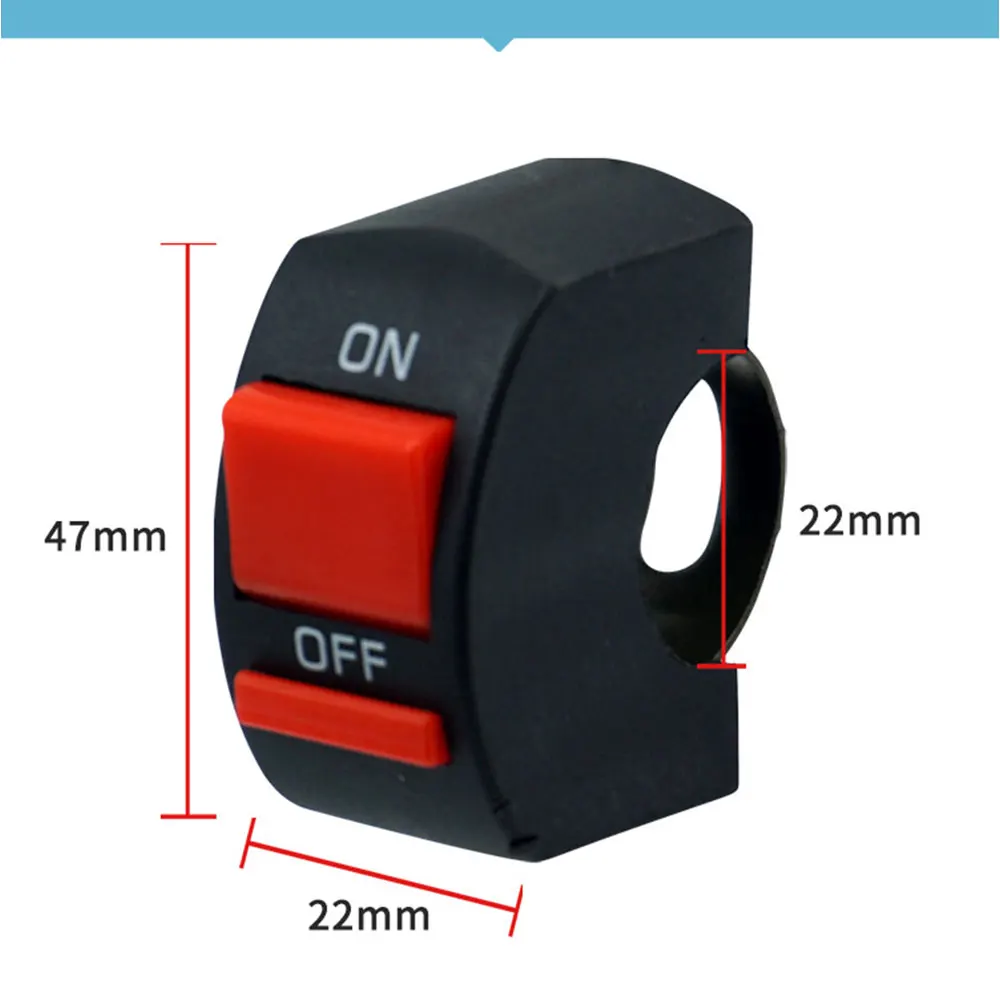 Motorcycle Handlebar Flameout Switch Motorbike ON OFF Button for Moto Bike Headlight Signal Lamp Universal Control DC12V/10A