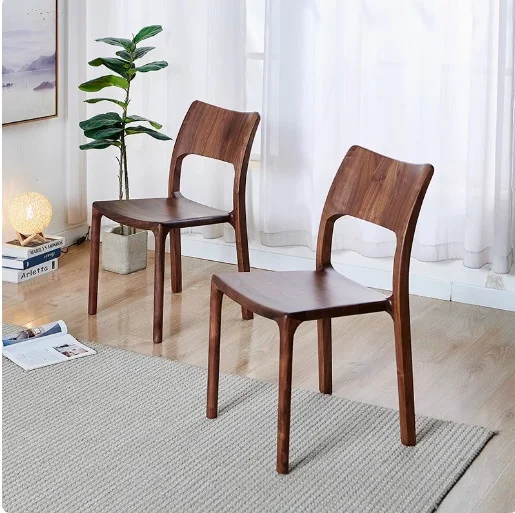 

*/ Modern Minimalist Ash Solid Wood Backrest Dining Chair For Home Use