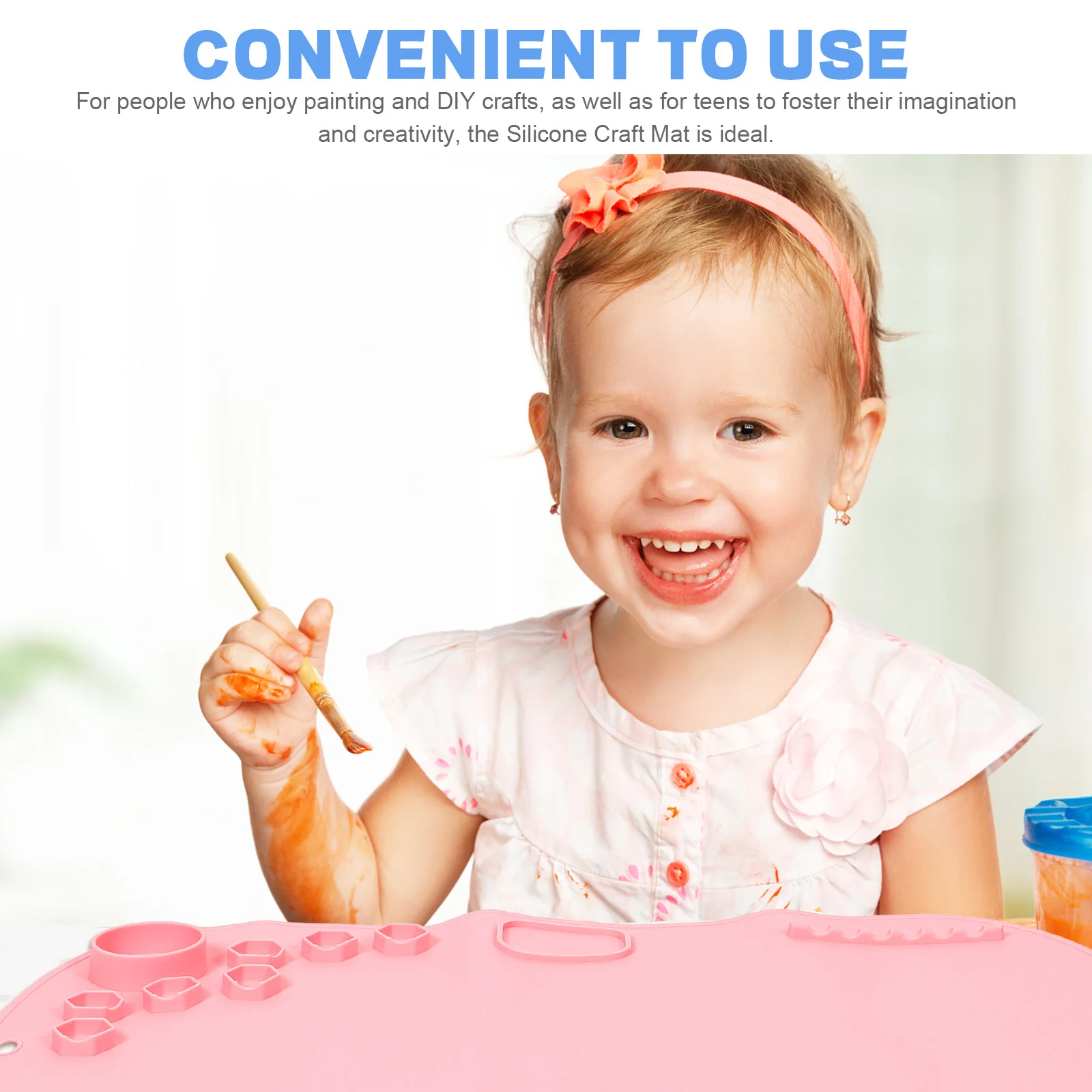 Tapis artisanal professionnel en Silicone, Surface antiadhésive douce et Durable, facile pour les projets de bricolage et les artistes adolescents