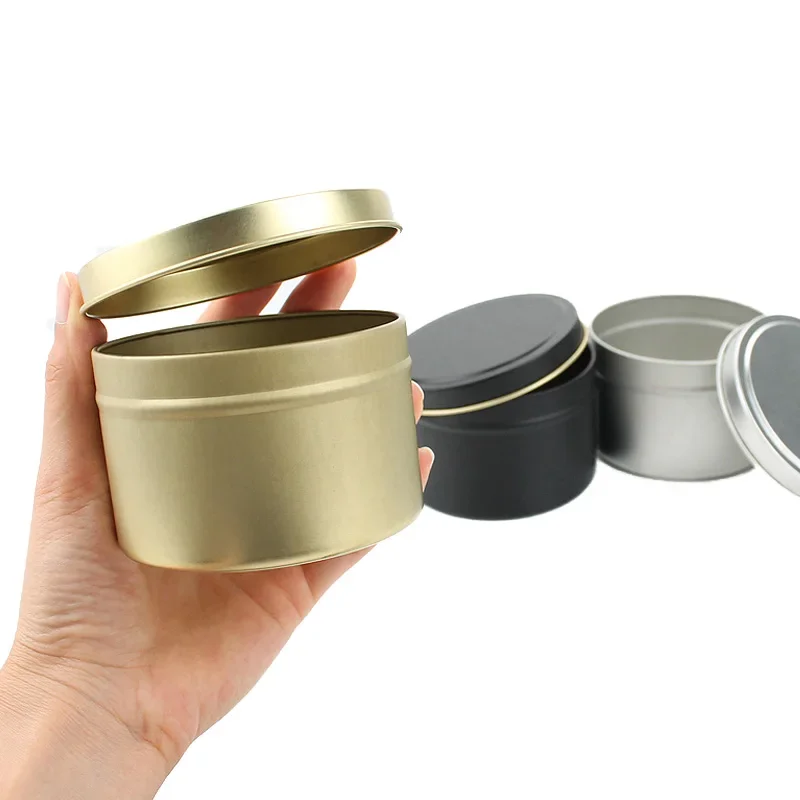 16PCS 4oz Candle Tins for DIY Candle Making Metal Round Candle Containers Party Favors for Wedding Storage Box Kitchen Container