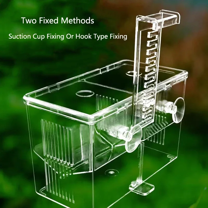 Acrylic Highly Transparent Aquarium Fish Breeding Isolation Box Fish Tank Aquarium Breeder Double Guppies Hatching Incubator