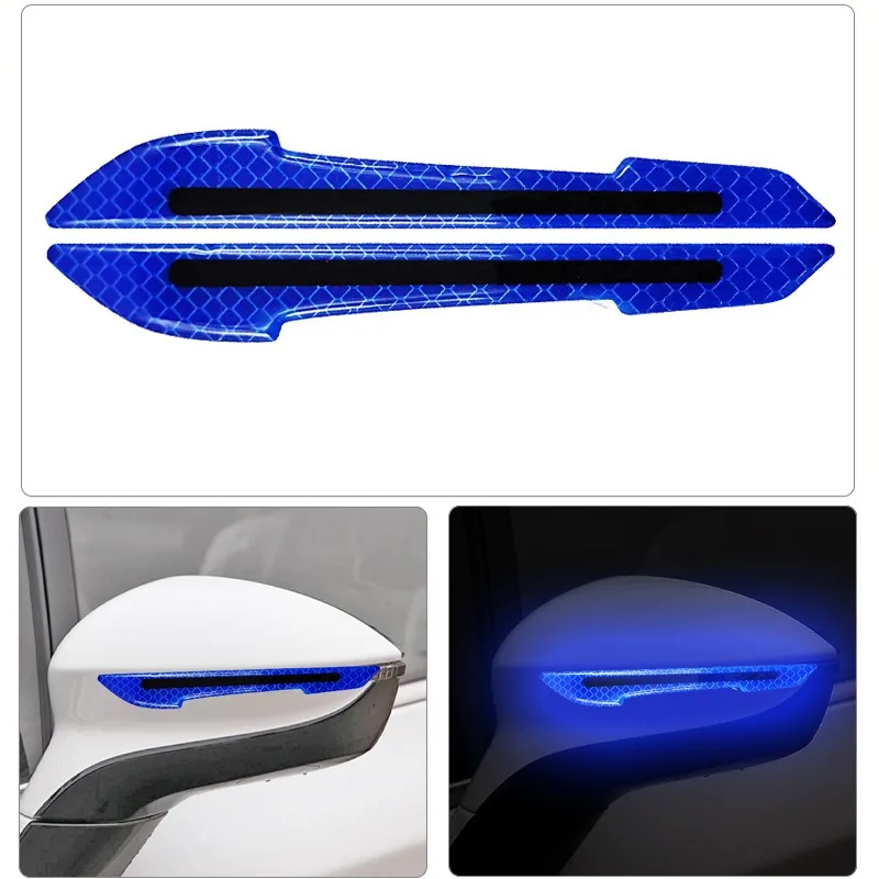 Carbon Weave Auto Buffer Tape Side Mirror Light-reflecting Ornament Decal Car Novelty Sticker Automotive Outer Refit Fitting