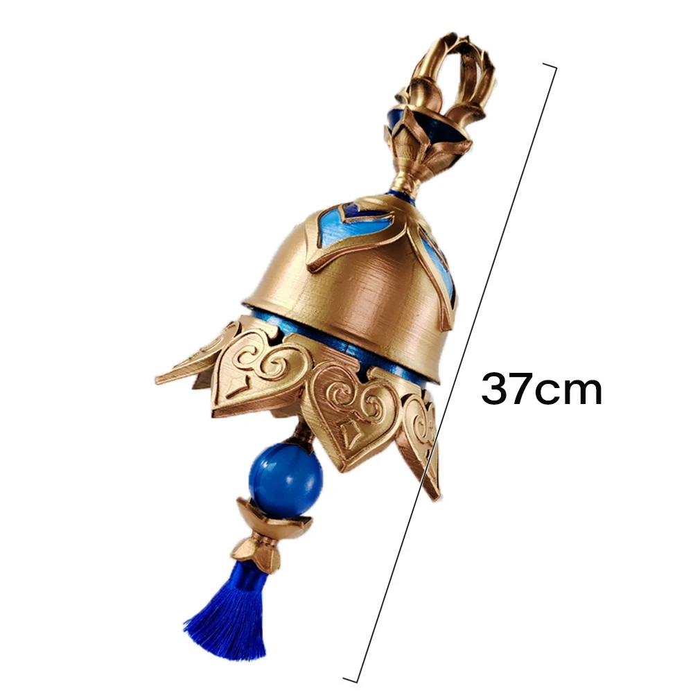 Genshin Impact Scaramouche Wanderer Cosplay Weapon Tulaytullah’s Remembrance 5-Star Catalyst The Bell Prop PLA Anemo Accessory