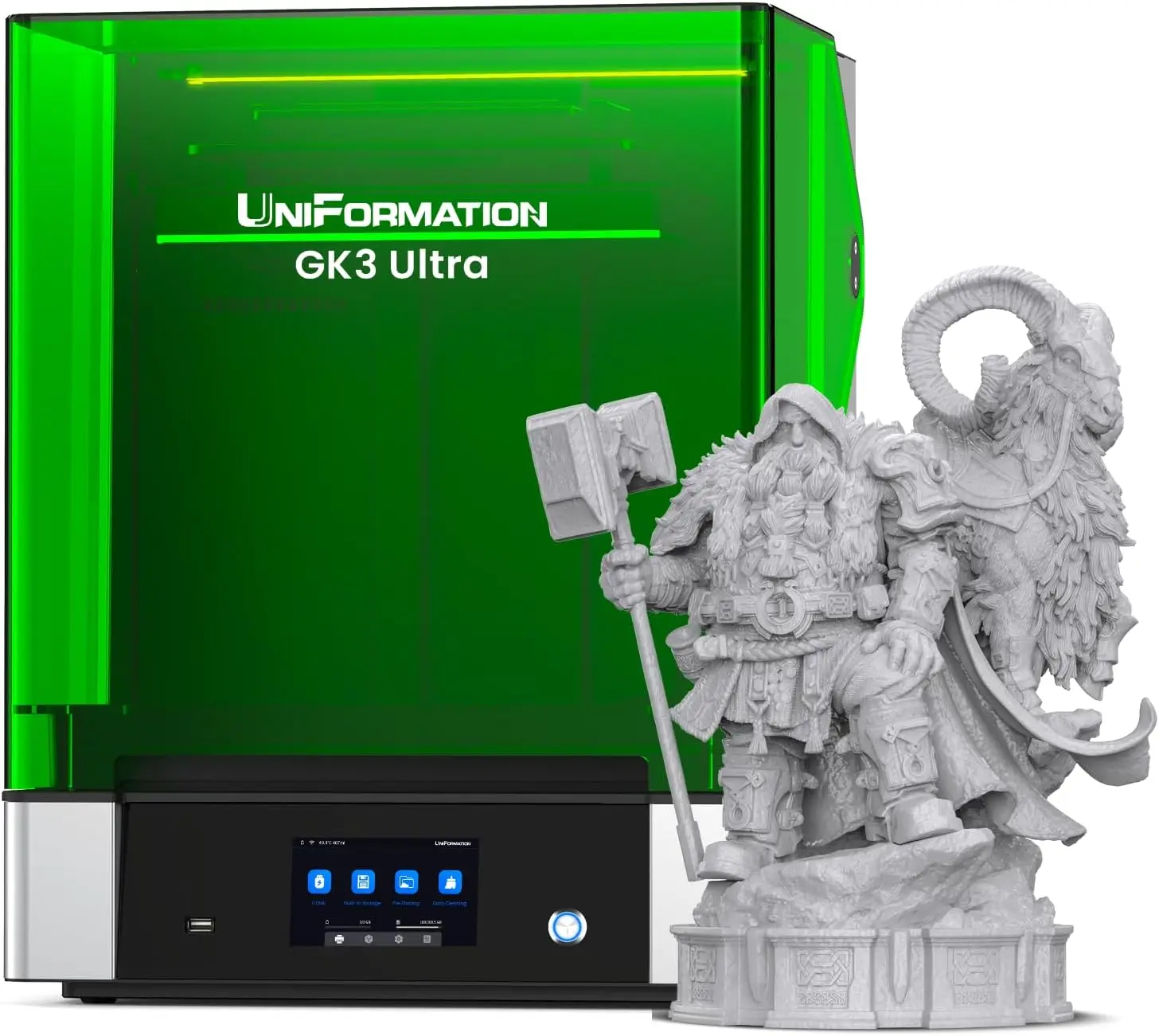 

UniFormation GK3 Ultra 13.5-Inch Large Resin 3D Printer 16K High-Resolution LCD 3D Resin Printer Big Build Volume 11.8x6.3x11.8i
