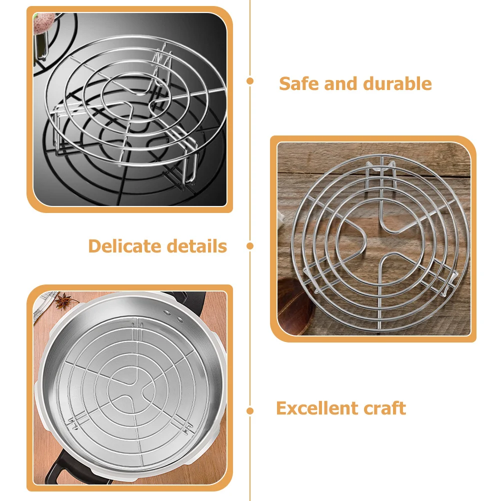 

2pcs Steaming Rack Heat-Resistant Stainless Steel Egg Steamer Stand Multi-Function Kitchen Utensil For Home Office Camping