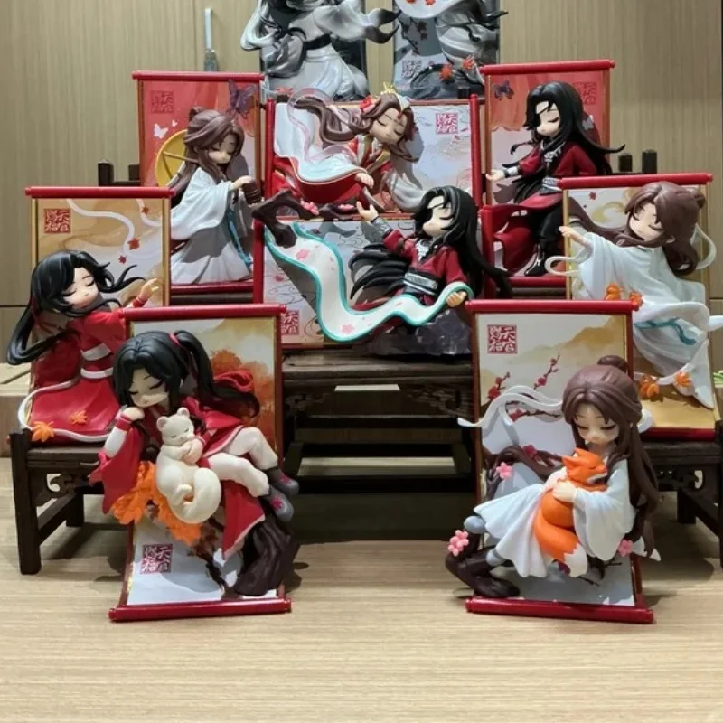 

Genuine Heaven Official'S Blessing Towards The Splendid Scroll Series Blind Box Kawaii Anime Peripherals Desktop Ornament Toys