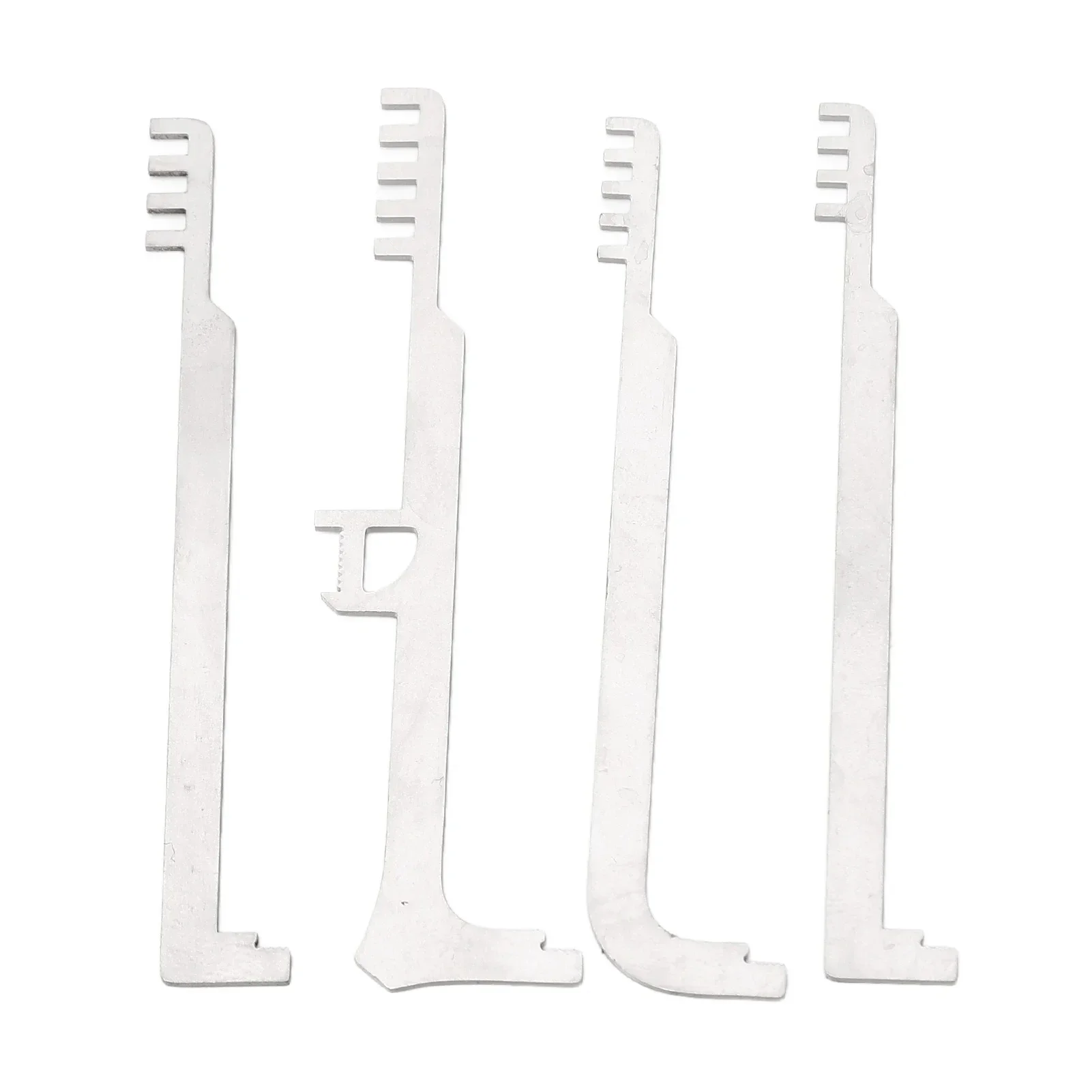 4pcs Set Comb Picks Comb Lock Picks Metal Teeth Tools Pick Combs Stainless Steel Comb Tools for Firefighting Repair