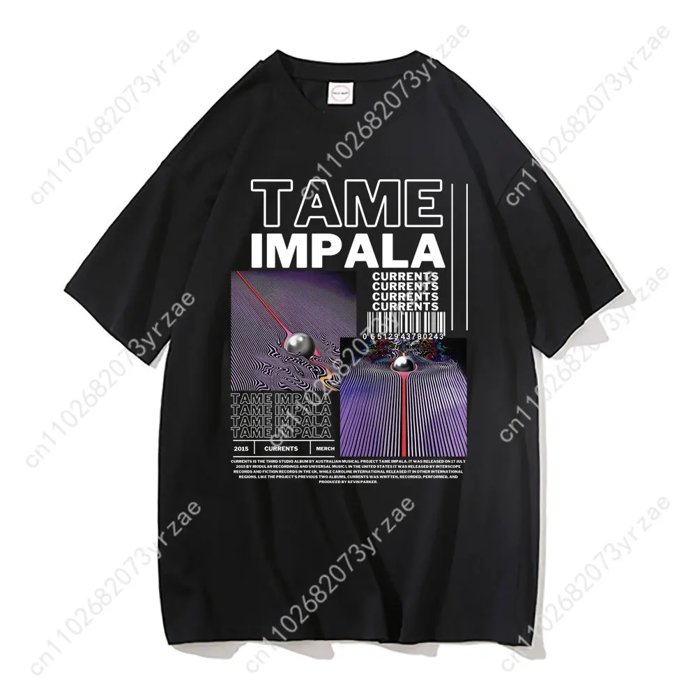 

Tame Impala Currents Retro Tee Man Woman High Quality Vintage T Shirt Cotton Short Sleeves Fashion T-shirt Soft Breathable Tops