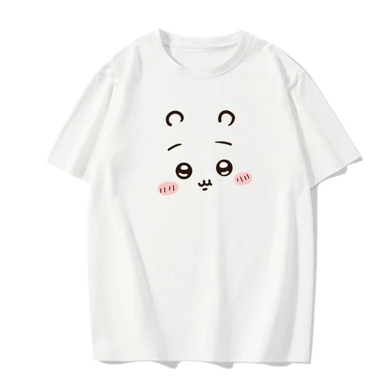 Kawaii Chiikawa Graphic Tee Unisex Hachiware Usagi Anime Short Sleeve Sweet Summer Trendy Student Couple Streetwear Fashion Tops