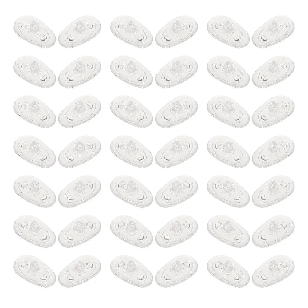 30Pairs Silicone Nose Pads High-End Soft Flexible Eyeglass Pads Replaceable Nose Bridge Fit Non-Slip Non-Discoloring Glasses