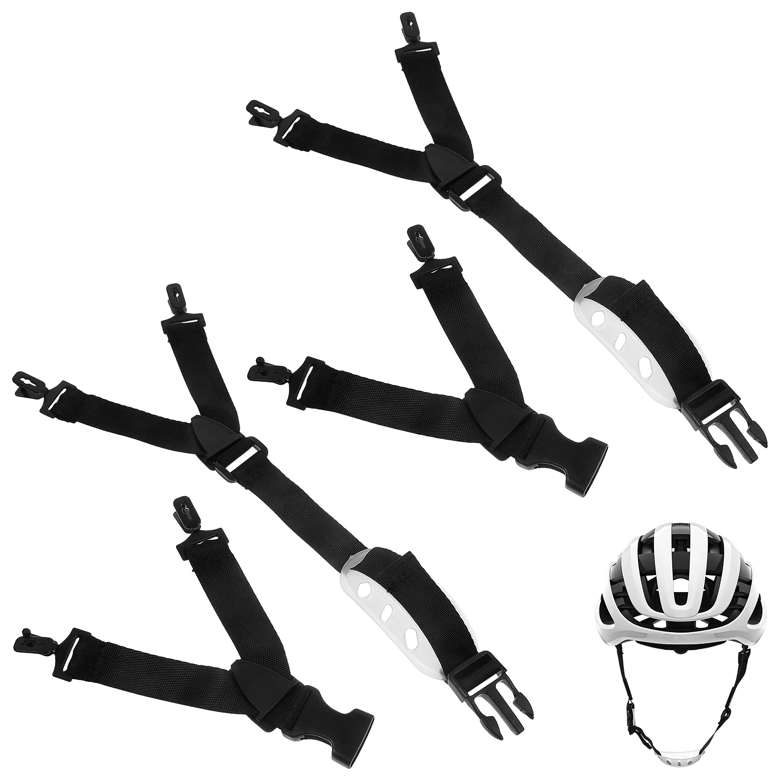

2Pcs Hard Hat Chin Straps Safety Accessories Black White Colors Random Durable Polyester Construction Worker