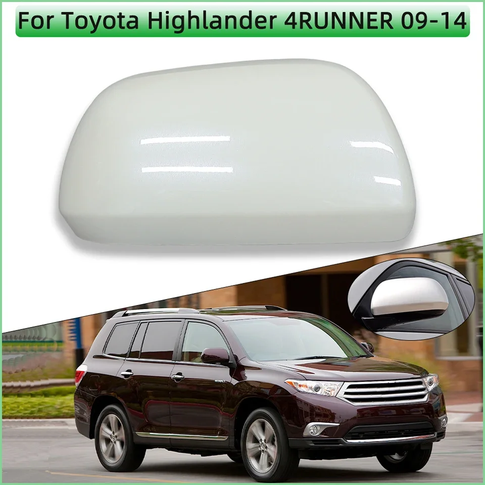 

Rearview Mirror Cap For Toyota Highlander 4RUNNER Kluger 2009 2010 2011 2012 2013 2014 Outside Cover Lid Wing Housing Shell