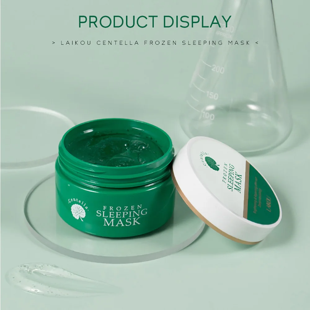 LAIKOU Centella Asiatica Frozen Gel Mask 100g – Soothing Repair Sleeping Mask Leave On Smearing Deep Hydration Redness Calming