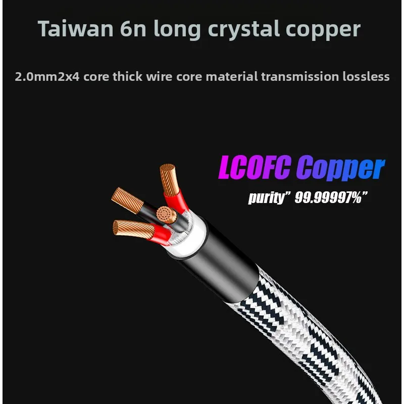P14-4 Hi-Fi Speaker Cable with 4-Core Oxygen-Free Copper for Audiophiles, Banana Plug Connectors for Amplifiers and Speakers