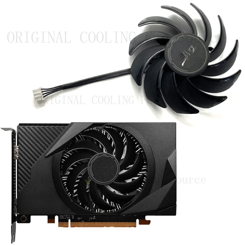H  Cooling Fan Repair Parts for MSI RX6400 4GB AERO ITX Non-Public Graphics Card
