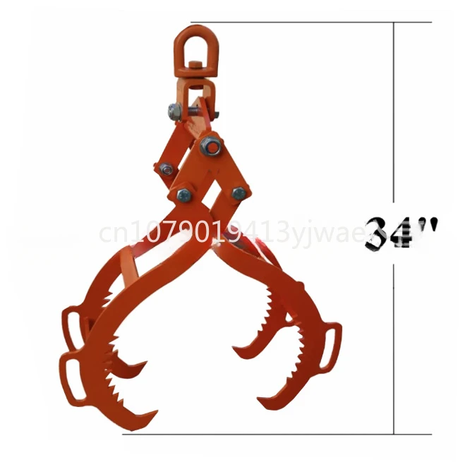 Anti slip hook, log lifting pliers, four claw heavy wood hook, rotating wood cutting device, wood moving device