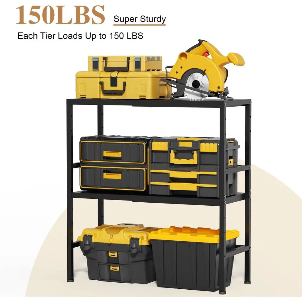 رف رف معدني عالي التحمل قابل للتعديل من طبقتين للمطبخ والمخزن والمرآب والغسيل - يحمل 300 رطلاً