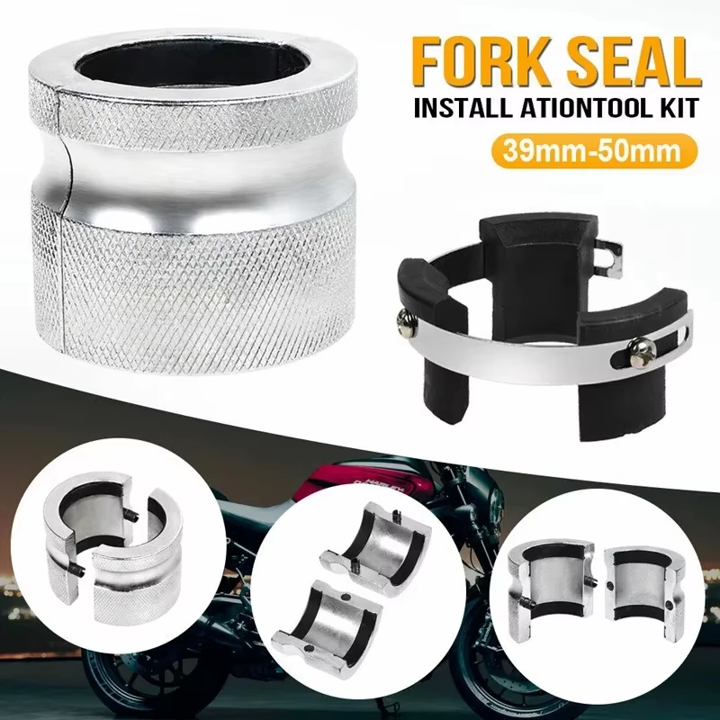 Fork Seal Driver Tool Oil Seals Install Tool Motorcycle Adjustable 39mm-50mm Works on Either Conventional Inverted Forks Ins