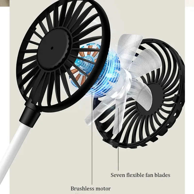 USB Rechargeable Mini Fan Summer for Outdoor Traveling Office Silent Cooling Power Bank Plug Fans