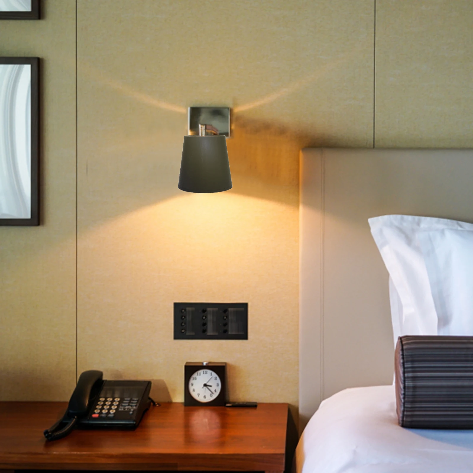 

Retro Lamp Shade Accessories Black Shades for Floor Lamps Ceiling Light Bulb Cover Cloth Material Warm Atmosphere Bedroom