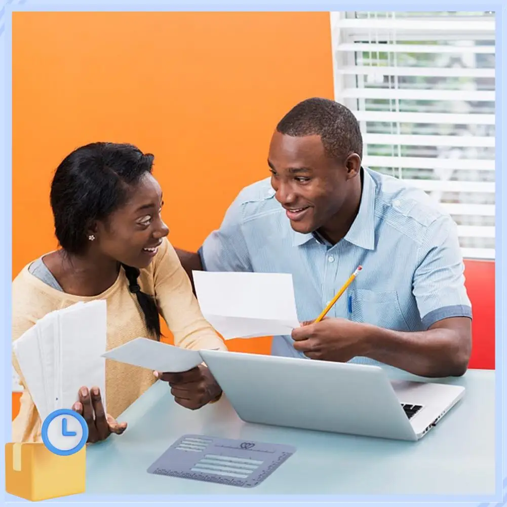 Popular 4 Pcs Guide Envelope Addressing Guide Stencil Ruler Quilting Rulers And Templates For Envelopes Brush Pens Making Thank