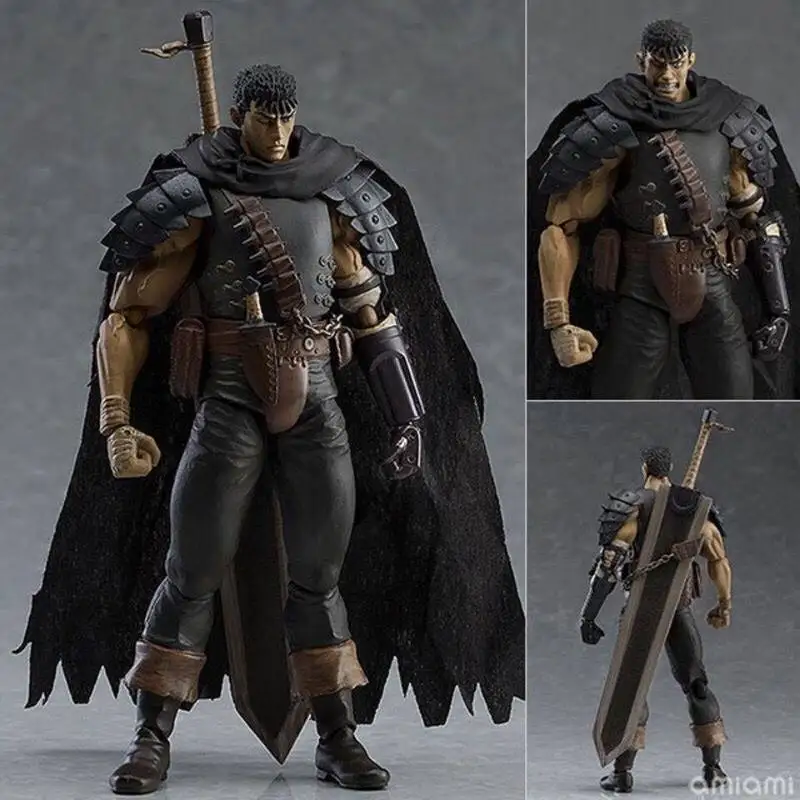 Figurine articulée Figma 359 Guts Black Swordsman, version repinte, modèle de collection Berserk Anime pour les fans d'anime