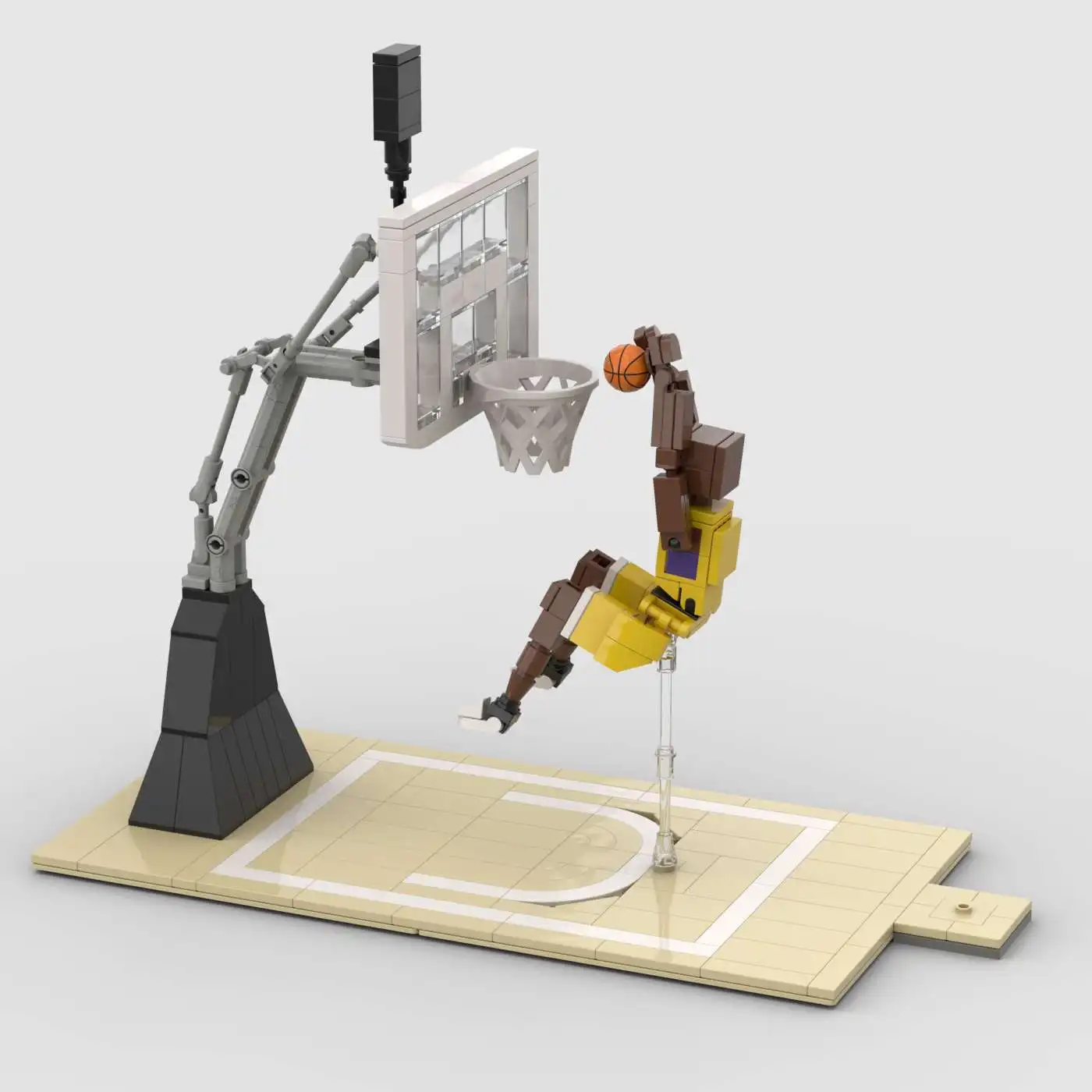 MOC Baustein Basketballplatz All-Star Kombination Kinder Dekorative Spielzeugbausteine Set für Spielzimmerdekoration – Detail 12