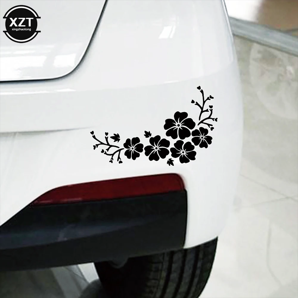 Flower Blossom Car Decal Sticker Auto Truck Bumper Door Window Decor Car-Styling Vinyl Stickers Water-resistant High stickiness