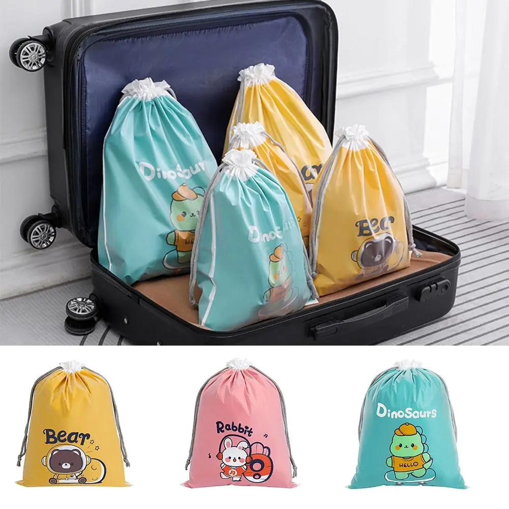 

Multicolor Travel Shoe Bag Dustproof Waterproof Double Layers Drawstring Packaging Bag Cartoon Thickening Sorting Bag