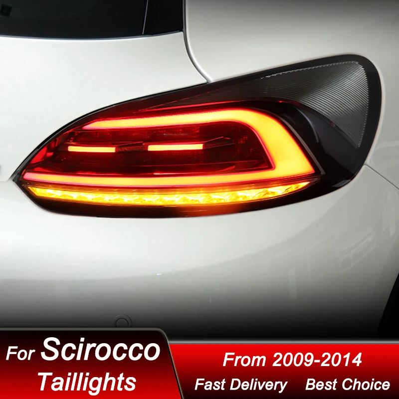 

Поп-автомобильные задние фонари для Volkswagen VW Scirocco 2009-2014, новый стиль, полностью светодиодный задний фонарь, динамический указатель поворота, задний фонарь в сборе