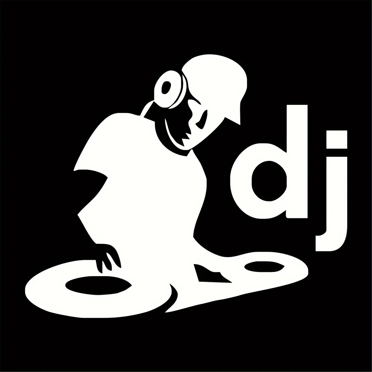 1pc DJ Spinning Tracks Carbon Sticker For Door Car Styling Car Window Bumper Truck Decal Vinyl Waterproof Car Sticker Graphics