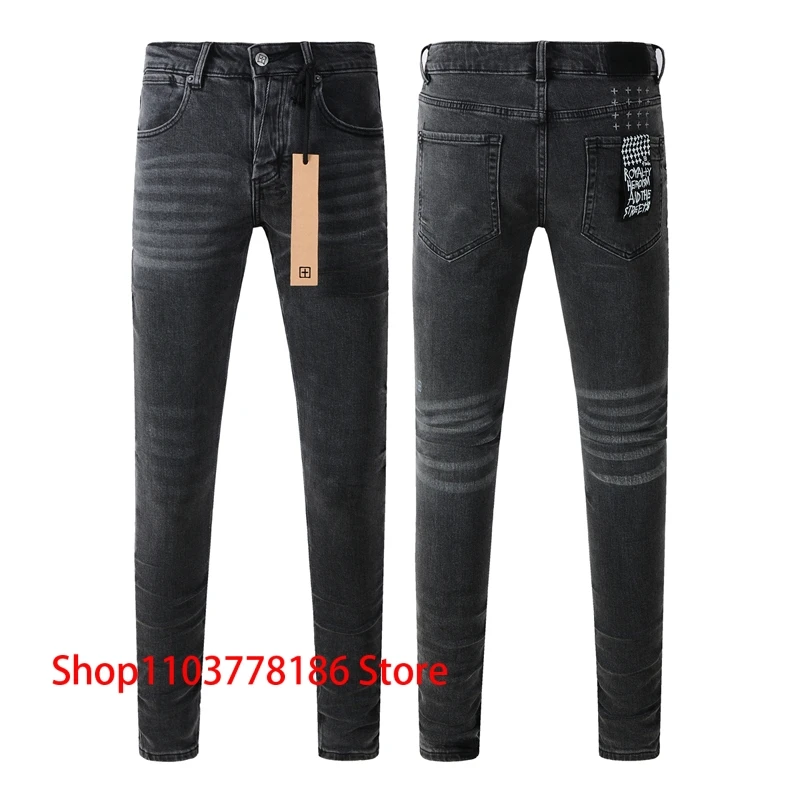 Daily Casual KSUBI Cross Jeans Europe America Pop New Men's Clothing Wash Old Stretch Slim Denim Pants All-match Trousers