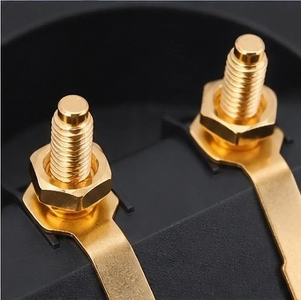 Gold-Plated Speaker Binding Posts Terminal Cups for DIY Subwoofer and Speaker Box – 2 pcs