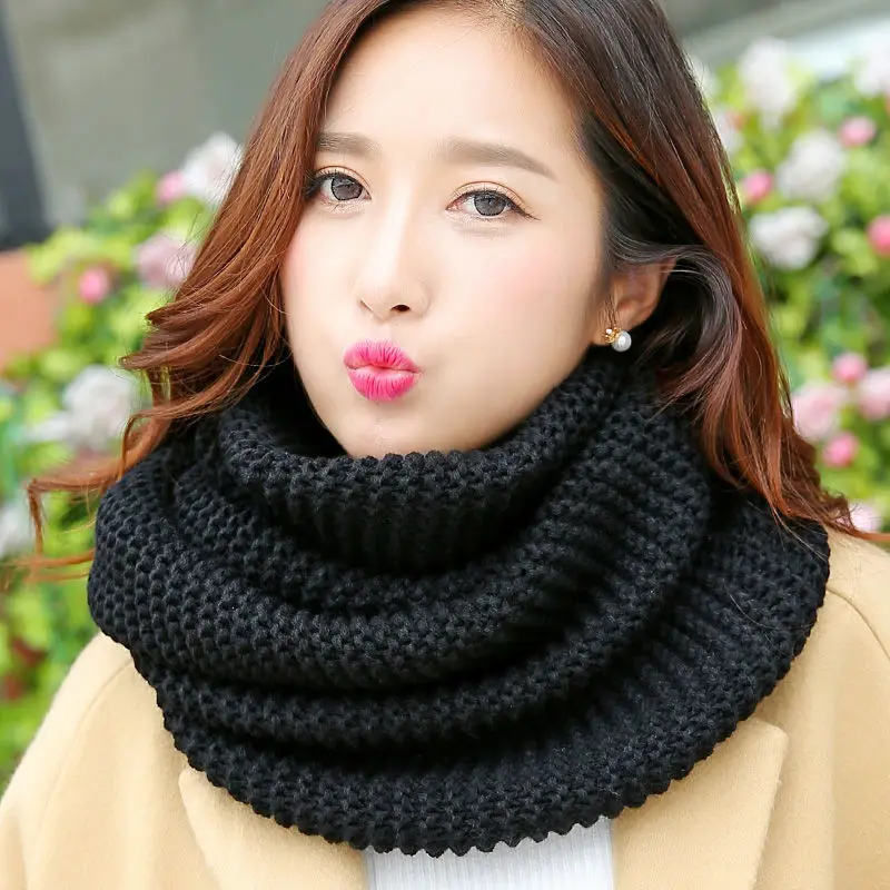 Knitted Scarf Neckerchief Cover Neck Season Women's Korean-Style Student Winter Pullover New Protection Warm All-Matching