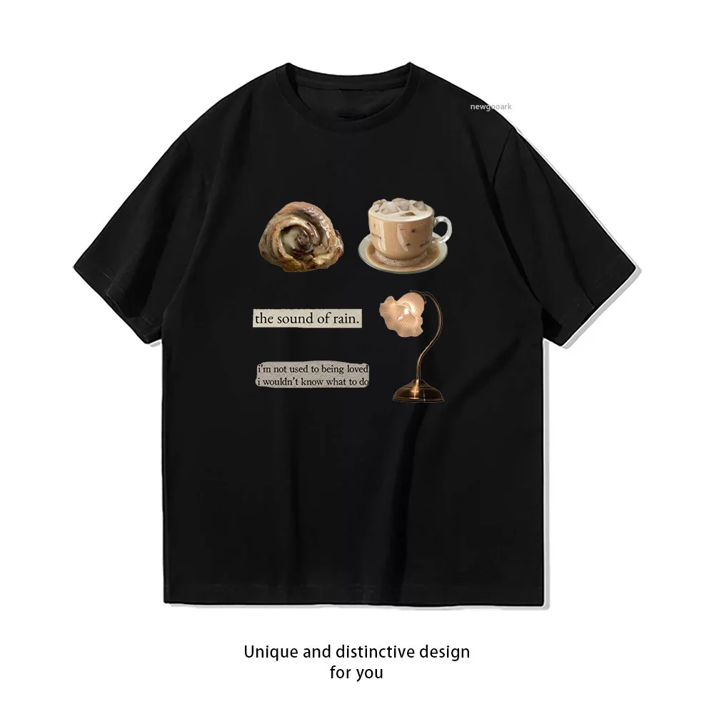 the sound of rain Classic T-Shirt woman man Casual cotton graphic t shirts Adult streetwear camisetas tops tee Short-sleev