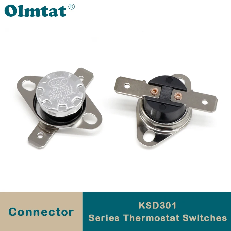 2~50pcs KSD301 Switch Normally Open/Close 10A 250V 40-135 Degree Bakelite KSD-301 Temperature Switches Thermostat Sensor