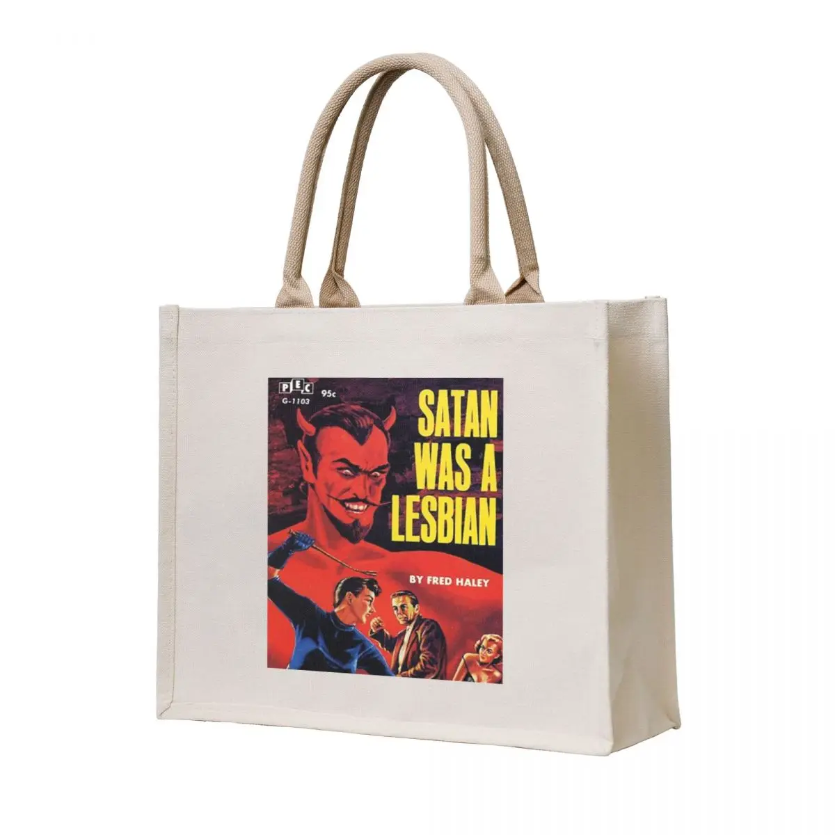 

Satan Was A Lesbian - Pulp Book Cover Tote Bag eco pack tote bag custom shopper bags shopper bag women canvas