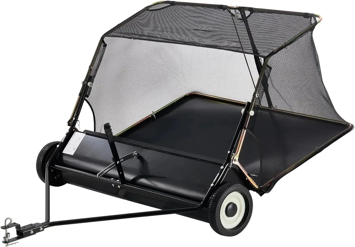 

52 Inch Lawn Sweeper Tow Behind, 26 cu.ft. Large Pull Behind Grass Sweeper, Heavy Duty Leaf & Grass Collector