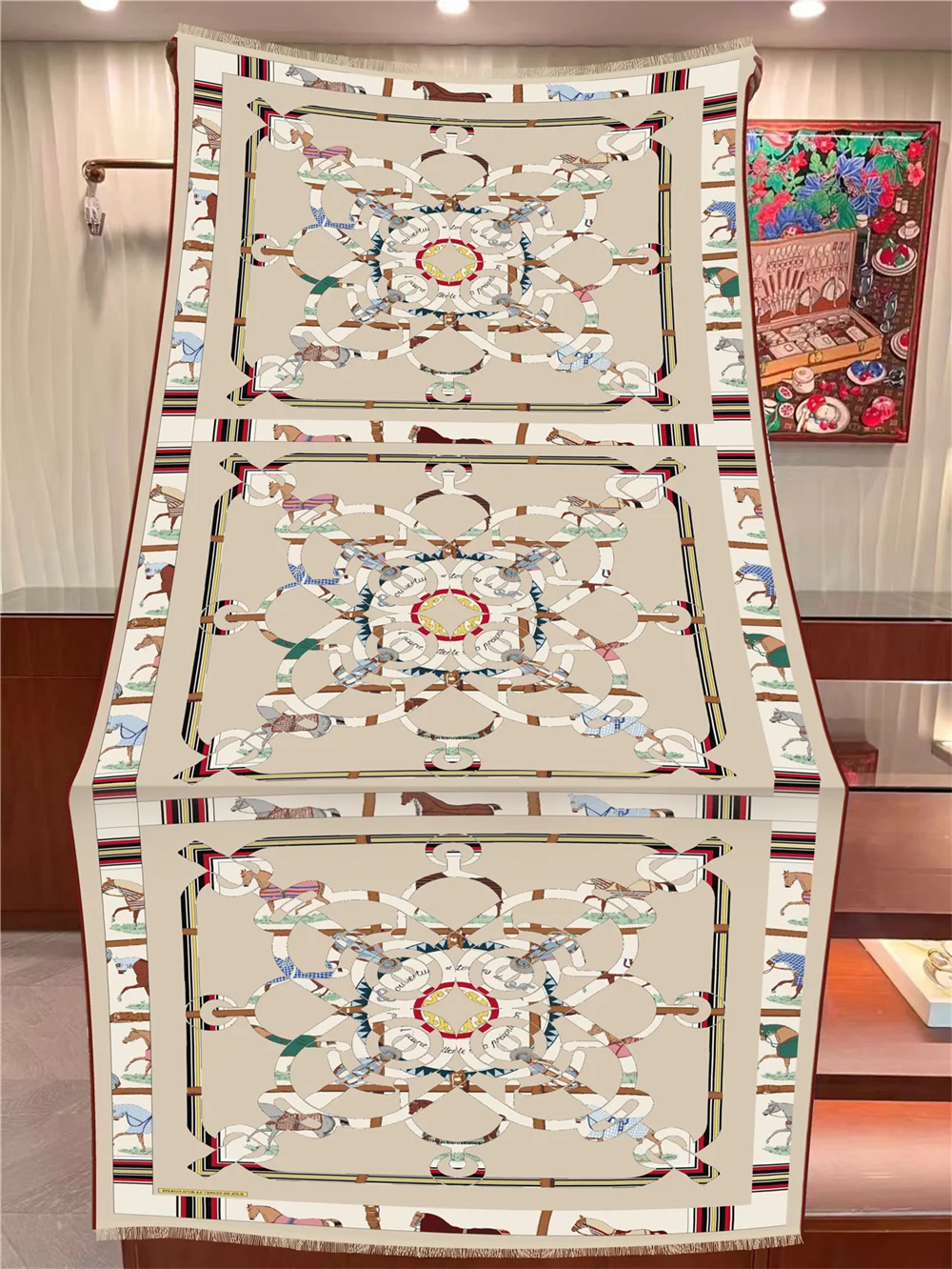 POBING 30 % Seide, 70 % Kaschmir-Schal für Damen, doppelt bedruckt, lange Schals, Wickel, Quaste, Bandana, große Hijabs, weibliche Foulards, 180 cm x 70 cm – Detail 11