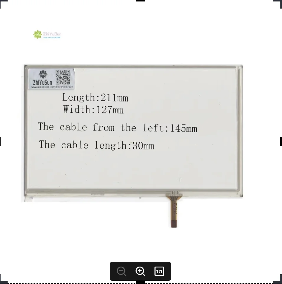 HLD-TP-2926 211mm*127mm 9inch 4lines NEW Touch Screen Panel TOUCH Glass Sensor 211*127 For DVD Car Touch Screen