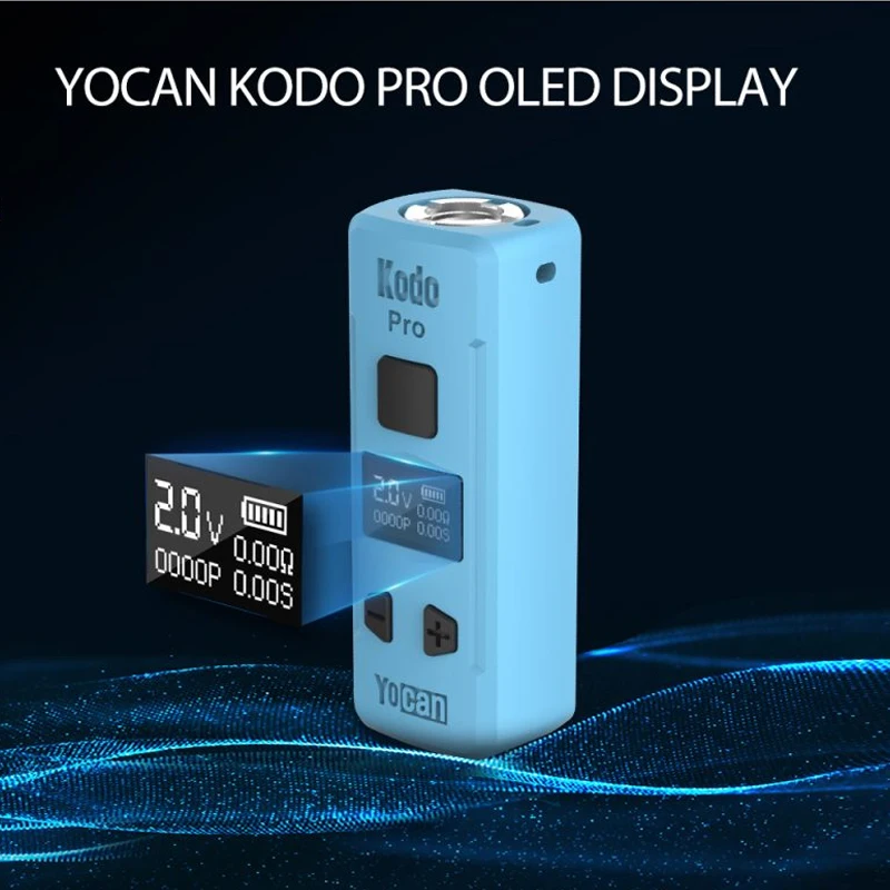 Oryginalny YOCAN Kodo Pro Vape Mod 400mAh bateria 510 gwint regulowane napięcie 10s parownik do elektronicznego papierosa podgrzewania