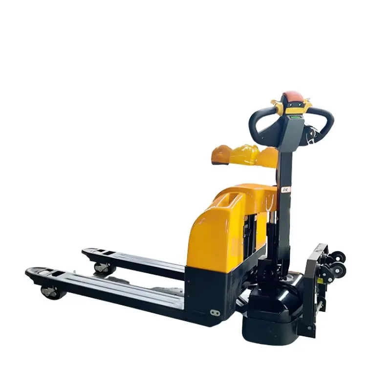 Factory Cheap Price Warehouse Use Mini Lifter Vertical Double Braces Lift Trolley Electric Stacker