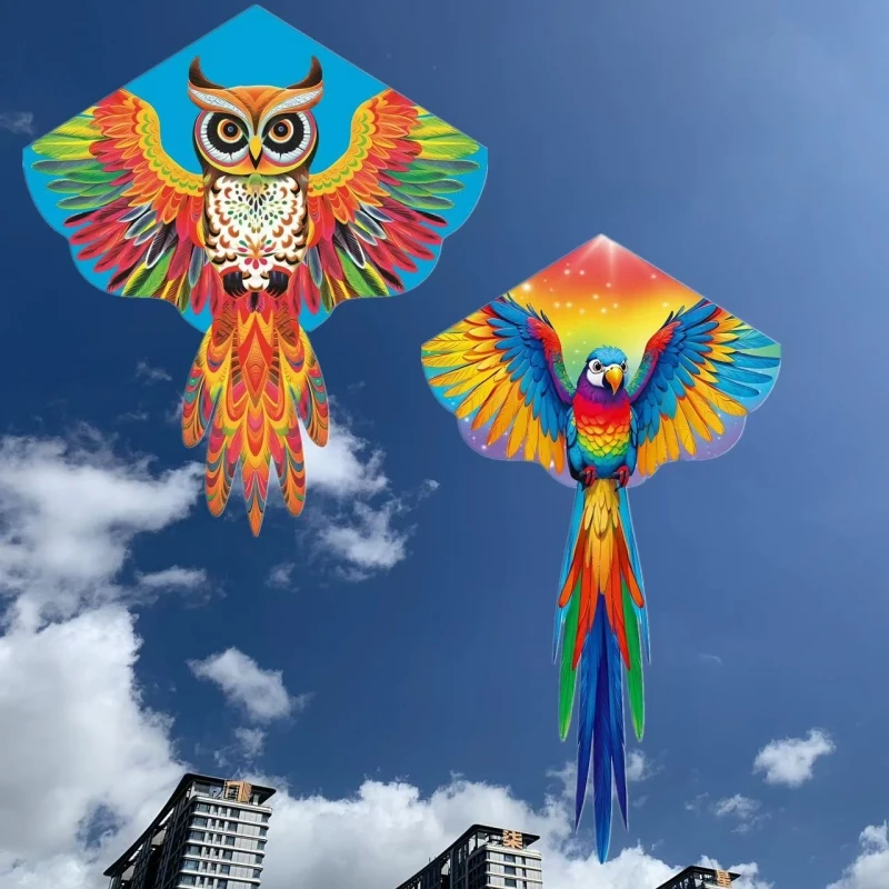 Free Shipping Owl kite flying kite for kids Parrot Kite Outdoor play professional kite letajici drak kite adults kite winder fun