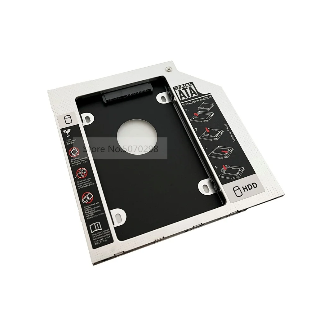 SATA 9.5mm 2nd HDD SSD Hard Drive Optical bay Caddy Frame Adapter for Toshiba Portege R935 R835 R700 R705 R830-S8320 R830-S8330