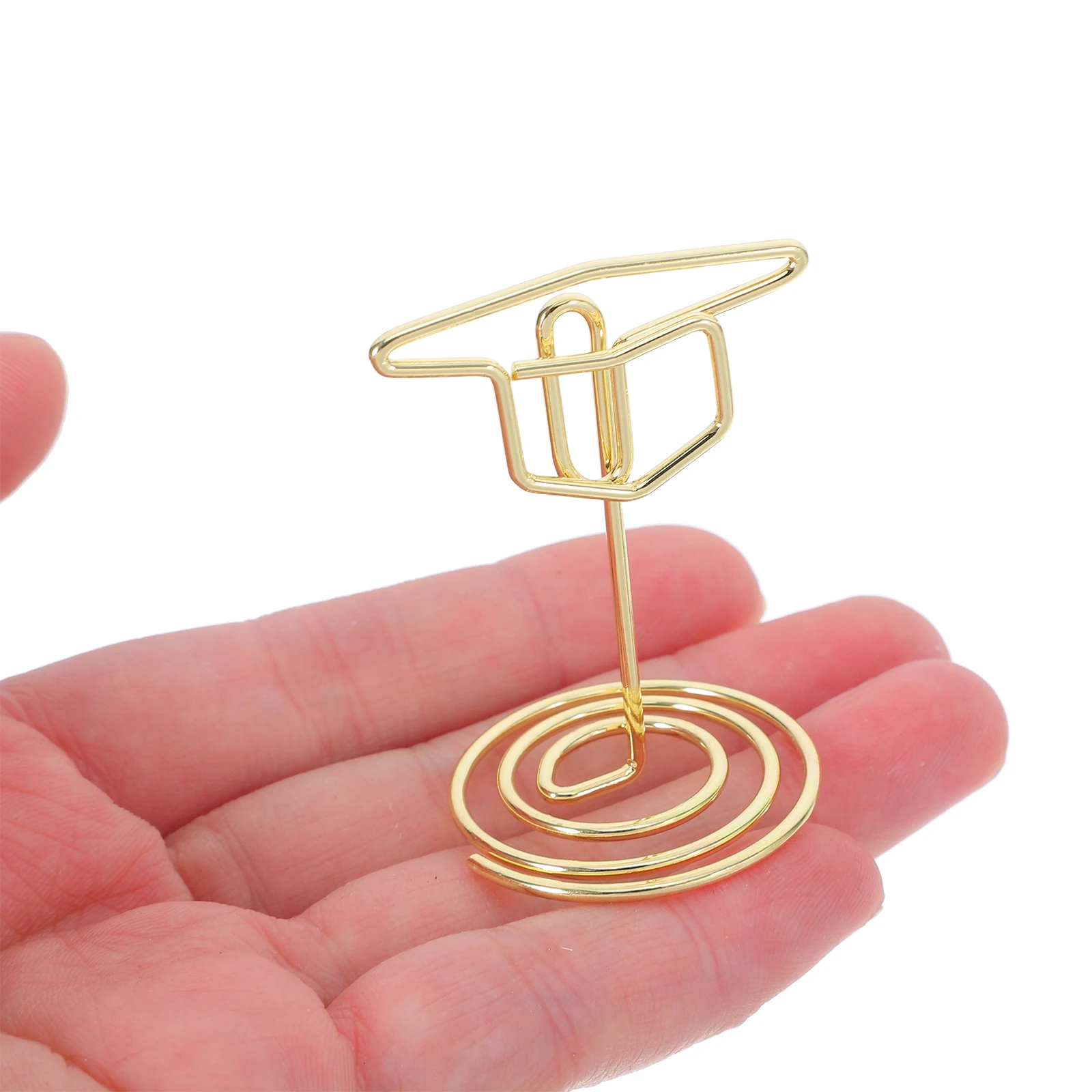 

12pcs Multifunctional Business Card Holder Graduation Gold Desktop Clip ganizer Memo File Stand for Office Event