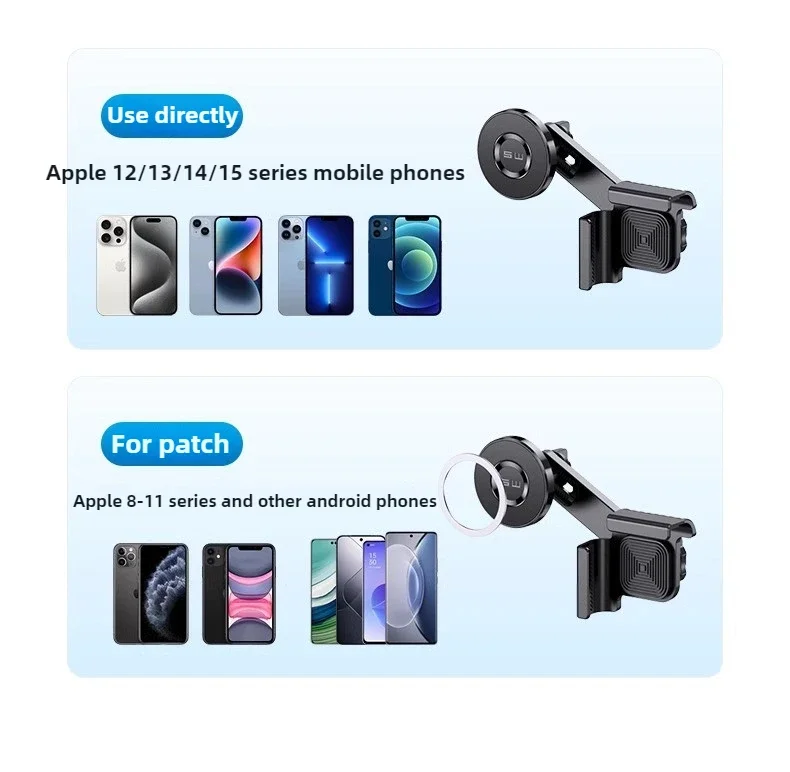 Magnetische Auto-Handyhalterung für Tesla Model 3/Y/X/S – 360 ° Drehbare Seitenhalterung für iPhone 12/13/14/15 – Detail 5