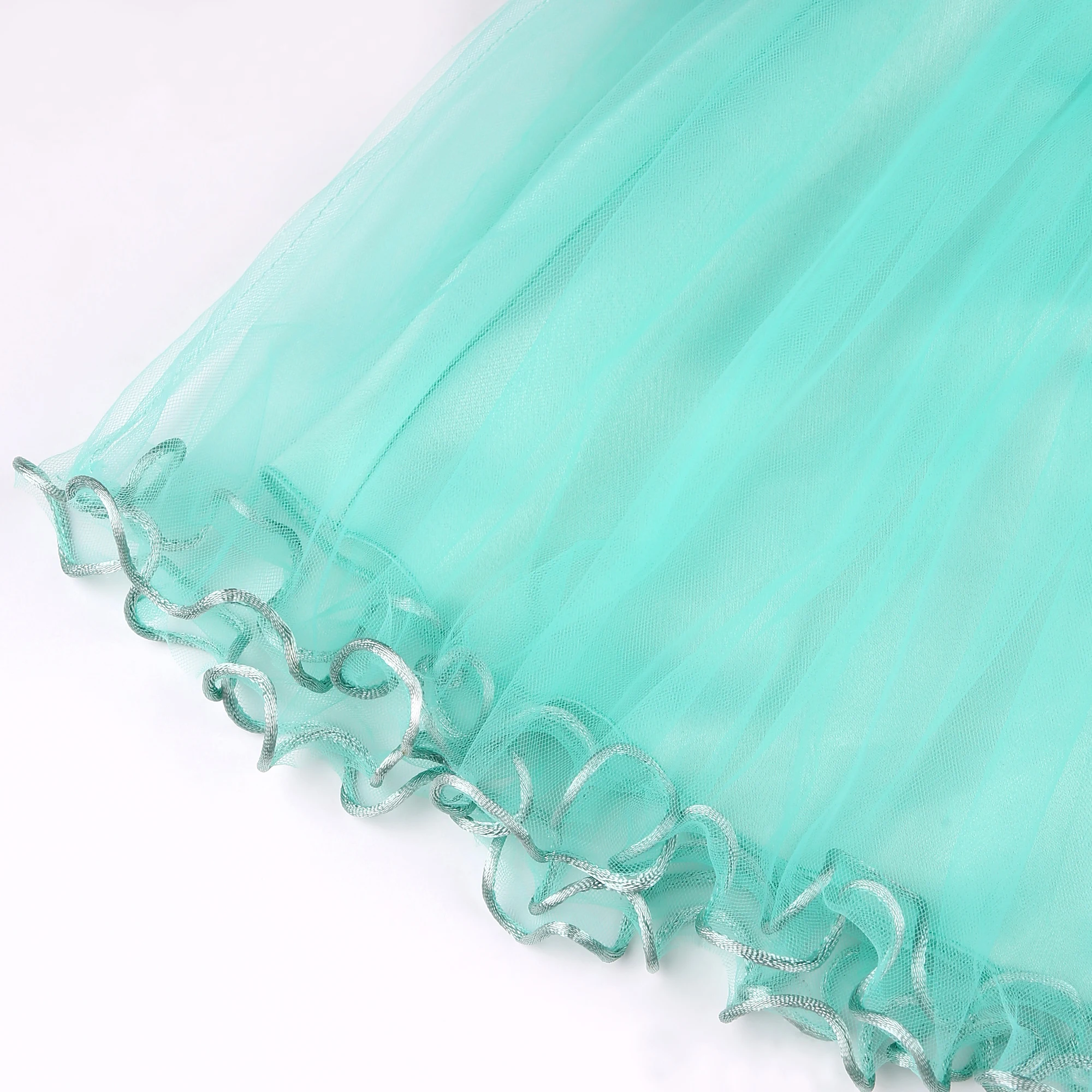 Mädchen-Netz-Seidenkleid mit Blumenstickerei für Hochzeit, Geburtstag, Party, Spitzen-Prinzessinnenkleid, Karneval, Weihnachten, Tanz-Performance-Outfit – Detail 30